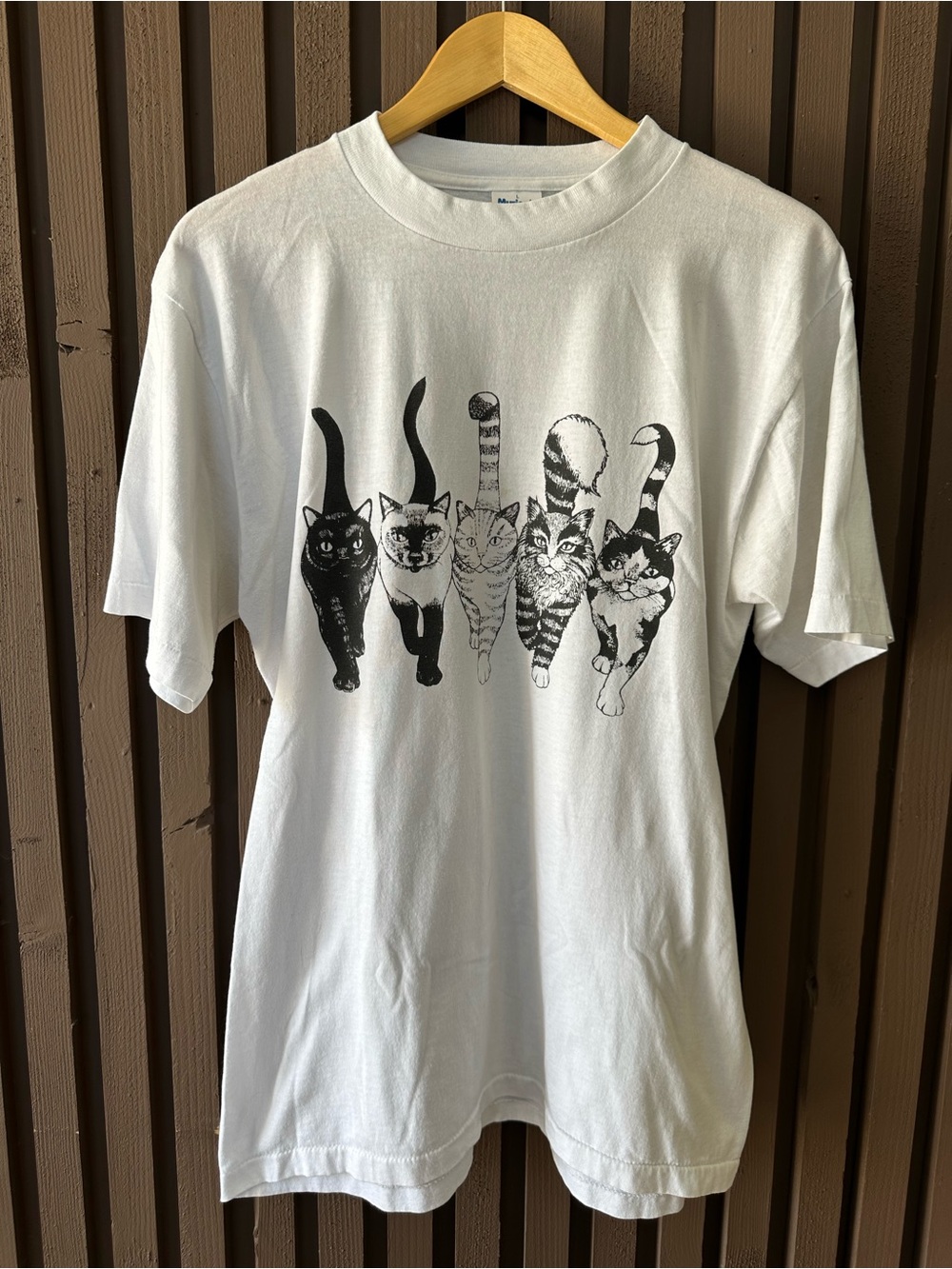 Vintage Tee Lee 1980s Hep Cat Walking Cat Graphic Tshirt Single Stich Mens L